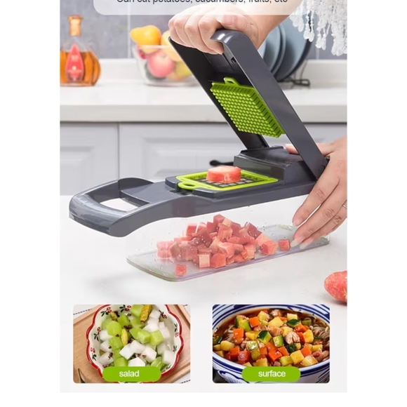 16 In One Multi-Function Gray Vegetable Chopper - Picture 6 of 13